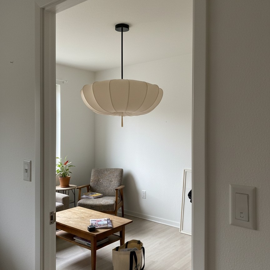 Customer room photo with traditional round chandelier