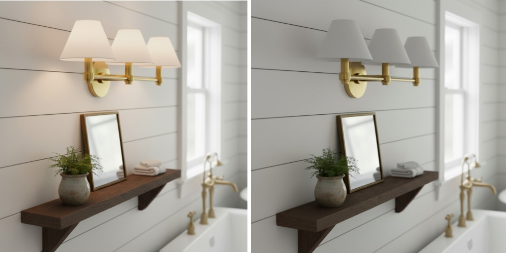 Roven wall sconce light comparison