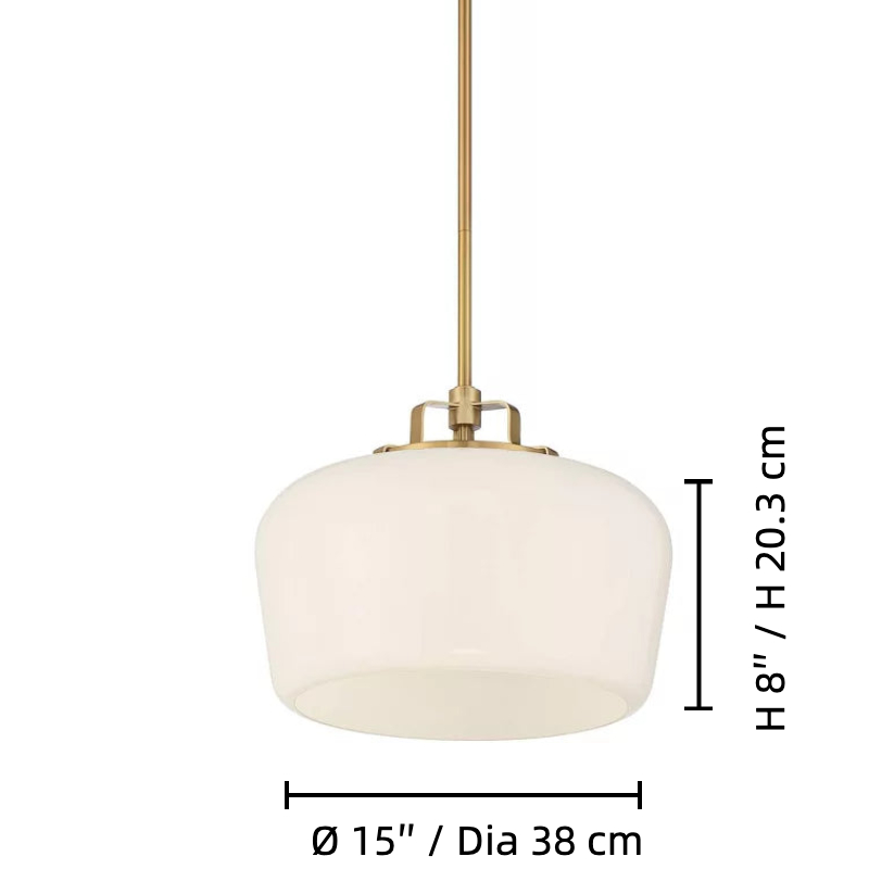 Lirra pendant light size diagram