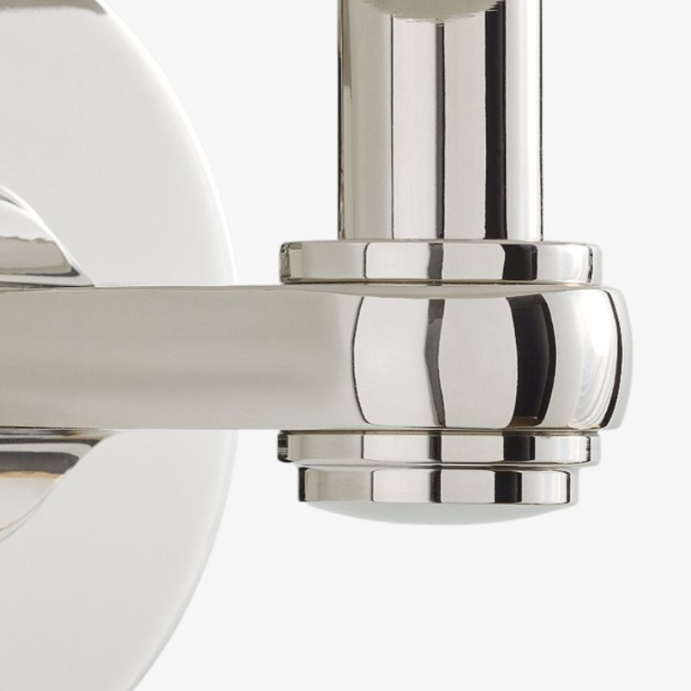 Close view of the Roven wall sconce socket detail