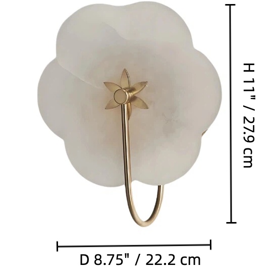 Albi Alabaster Wall Lamp dimensions
