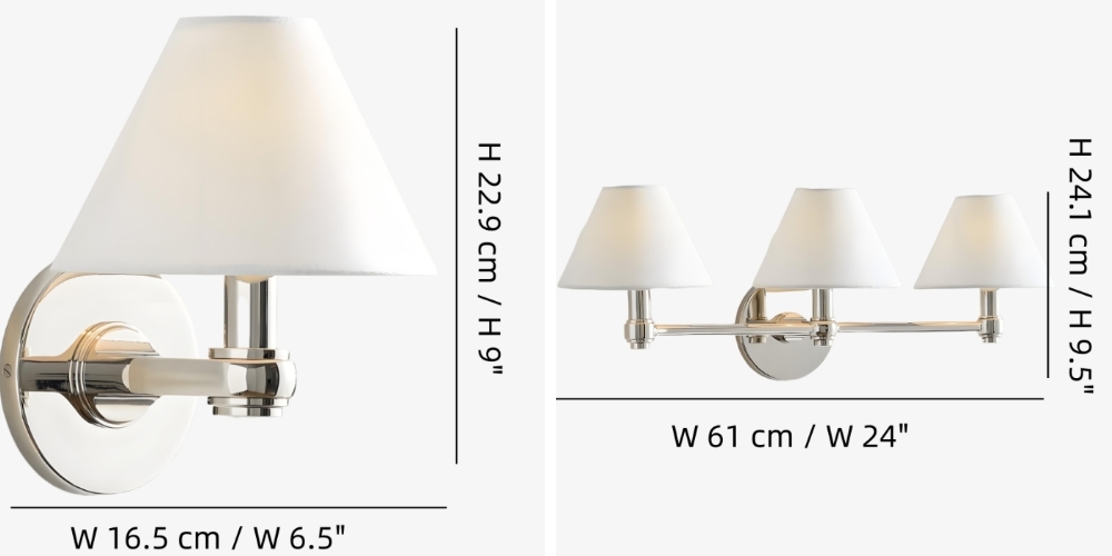 Roven wall sconce dimensions