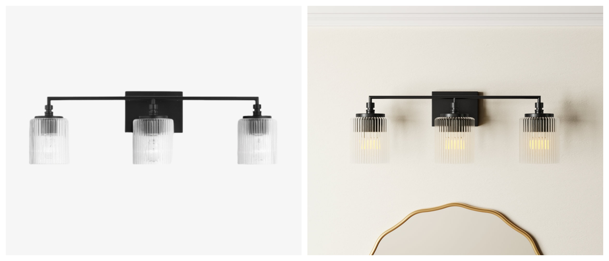 Switch light comparison for Lirra vanity light