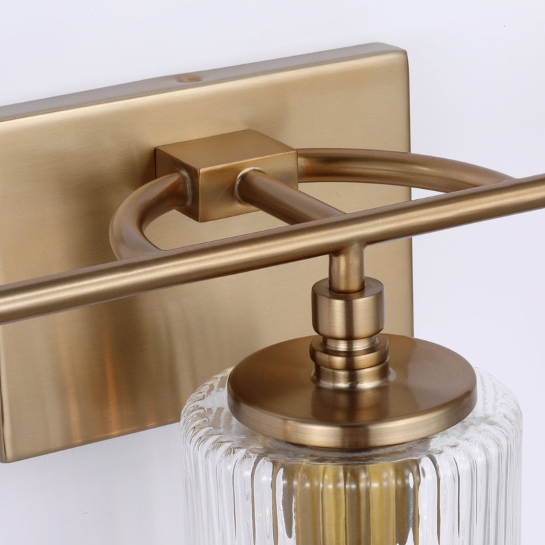 Close view of the metal back plate and arm detail