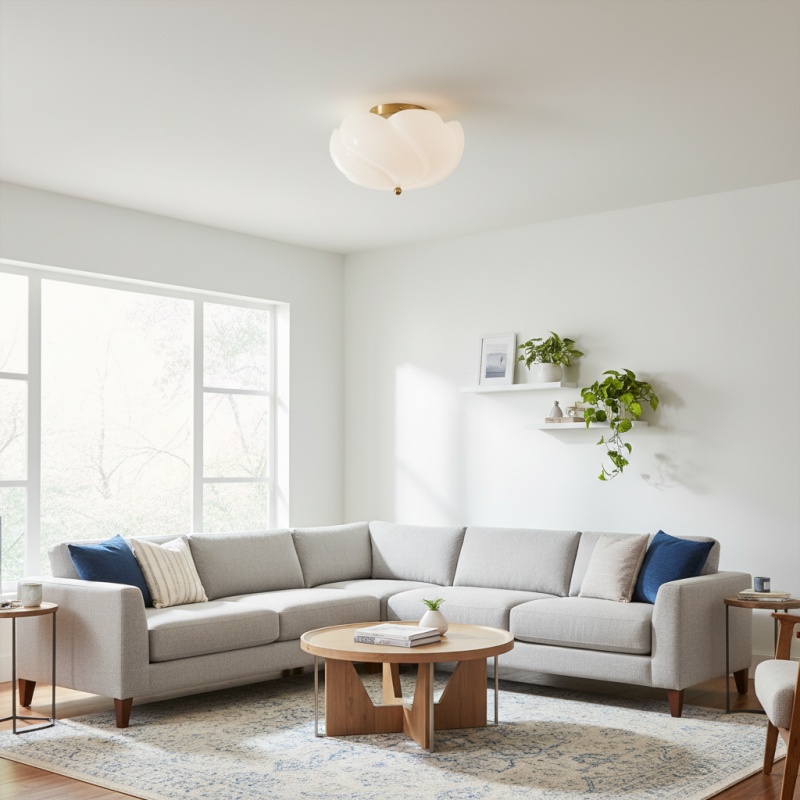 Modo ceiling light above a sofa setting
