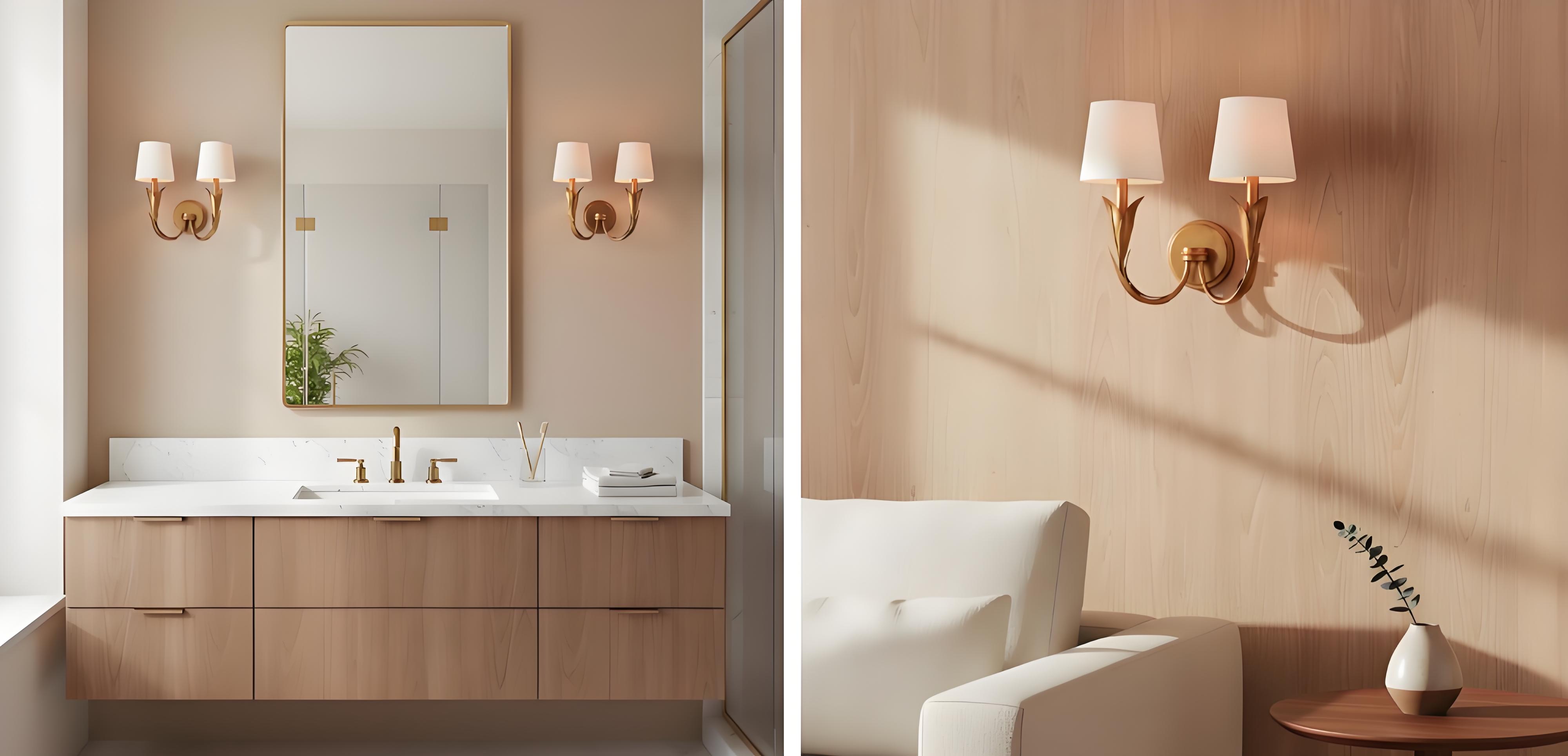 Duova wall lamp finish options