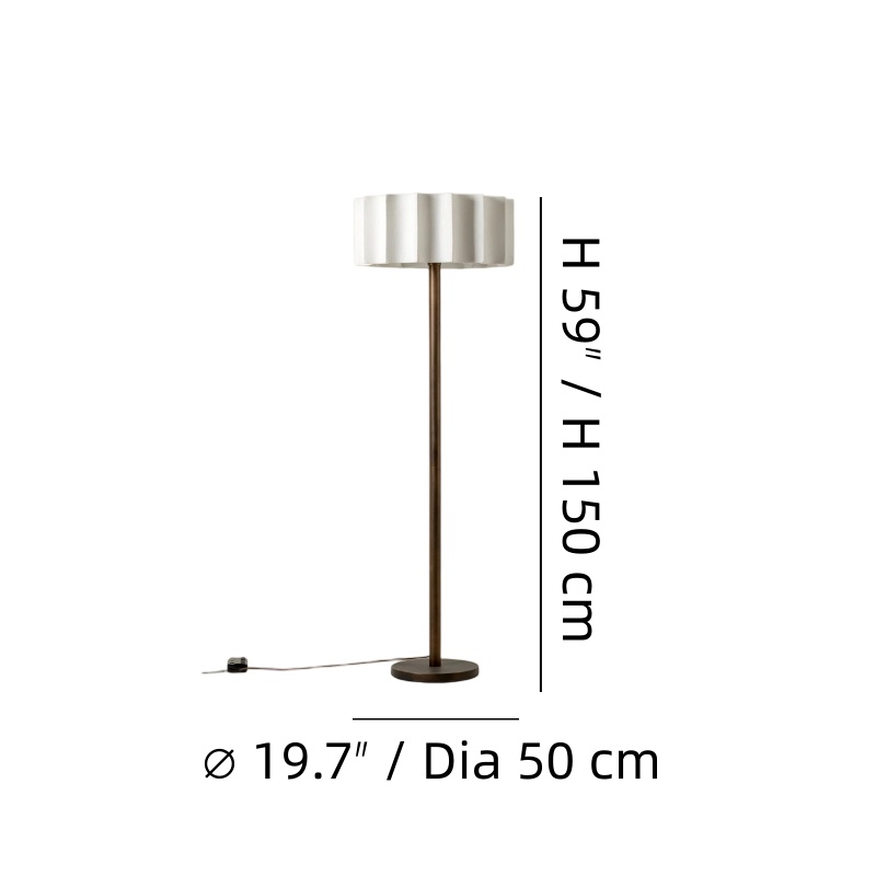 Cavilon floor lamp size diagram