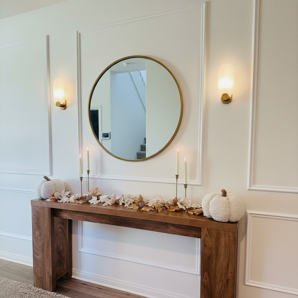 Customer photo showing two Albi wall sconces near a mirror