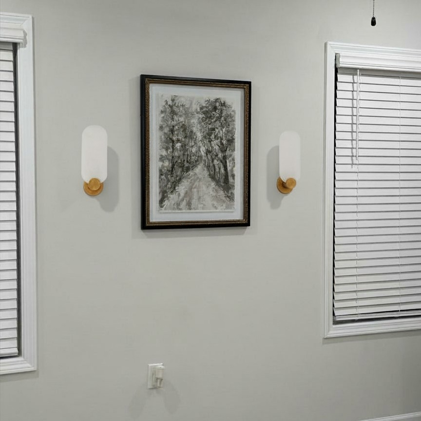 Customer photo showing Albi sconces installed on a wall