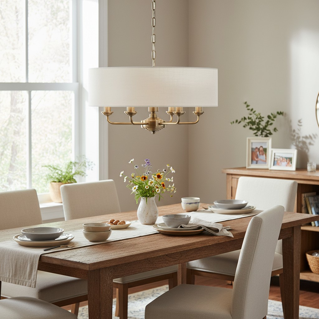 Tela pendant above a dining table