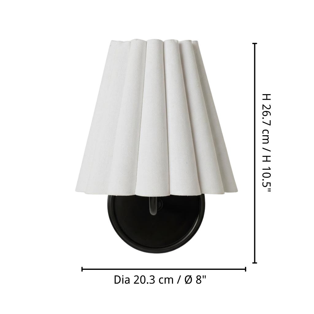 Ruffmeto one head wall sconce dimensions