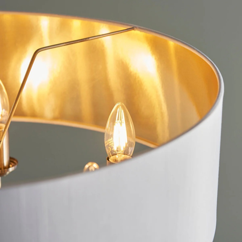 Close detail of Tela pendant shade and light