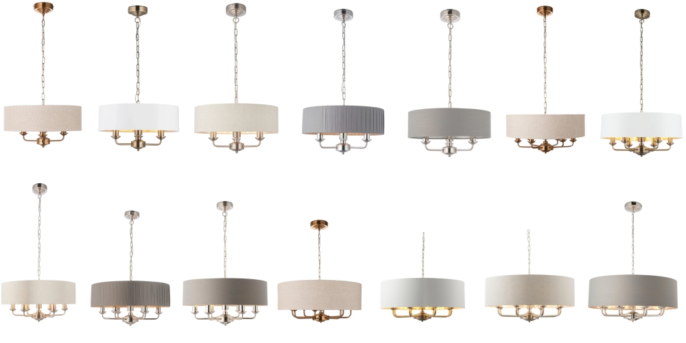 Tela pendant finish and shade options