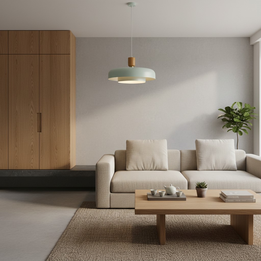 Pendant light in a lounge setting