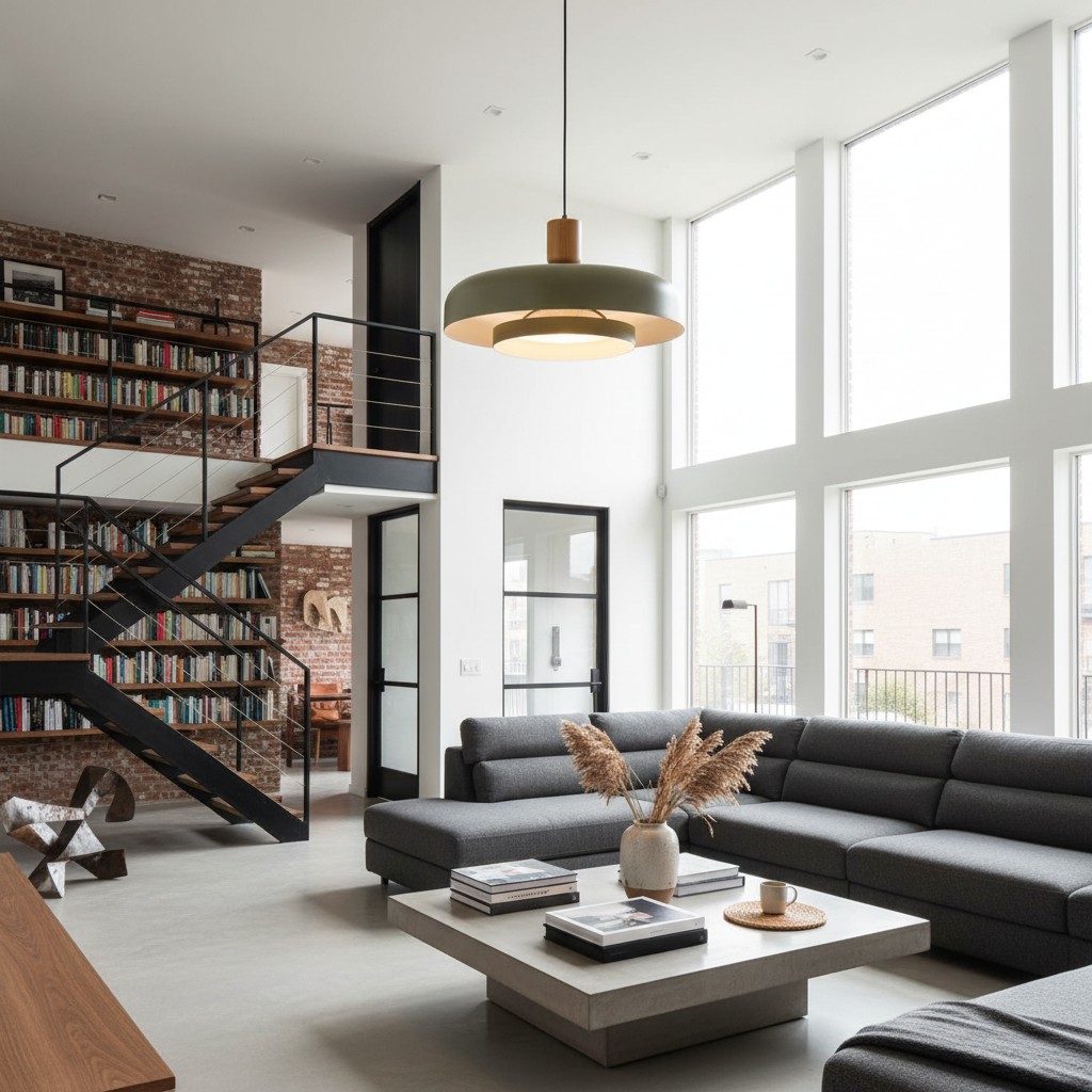 Customer room scene with pendant light