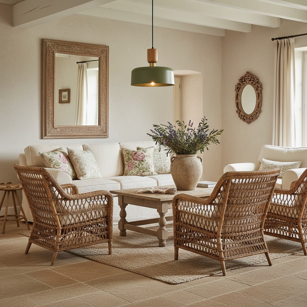 Customer lounge scene with pendant light