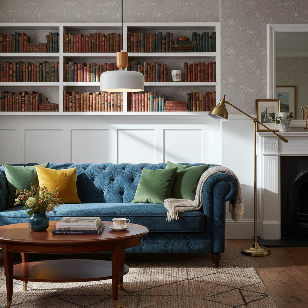 Pendant light in a living room before buying note