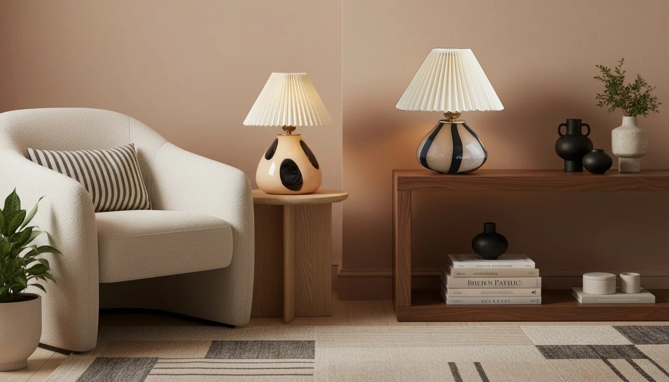 Undara table lamp styles in a warm living room scene