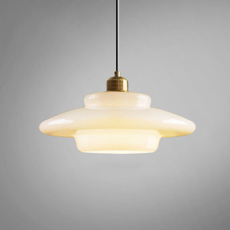 Art Deco Milk White Glass Pendant Light video poster