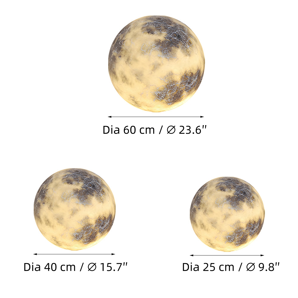 Moon lamp size information diagram