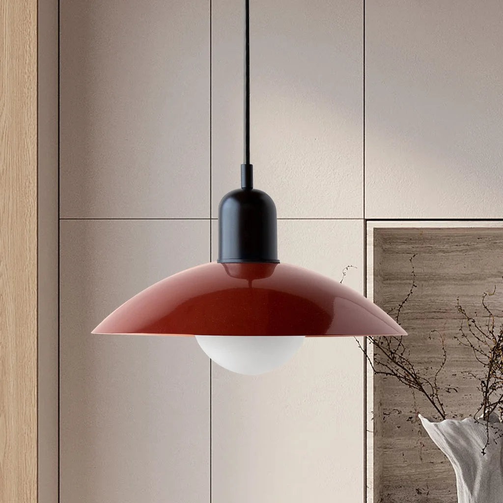 Red Macaron pendant light in a modern interior