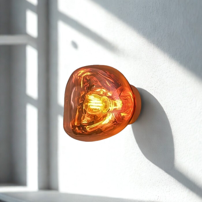 Modern Wall Lamp – Irregular Lava Light with Sculptural Mirror Finish