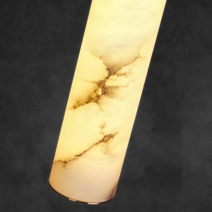 Illuminated alabaster shade detail