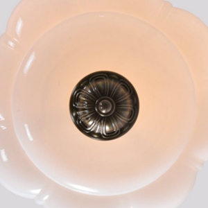 Bottom detail of the glass ceiling light