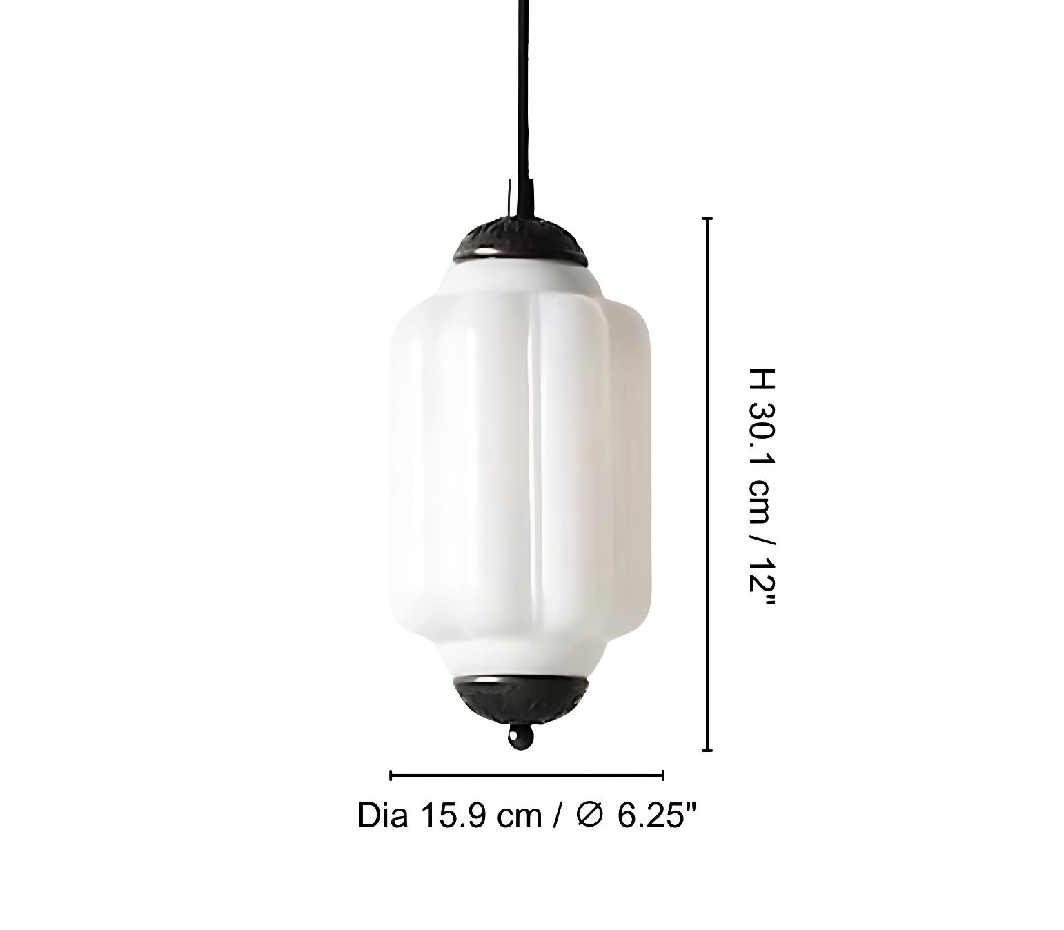 Eloise pendant size diagram