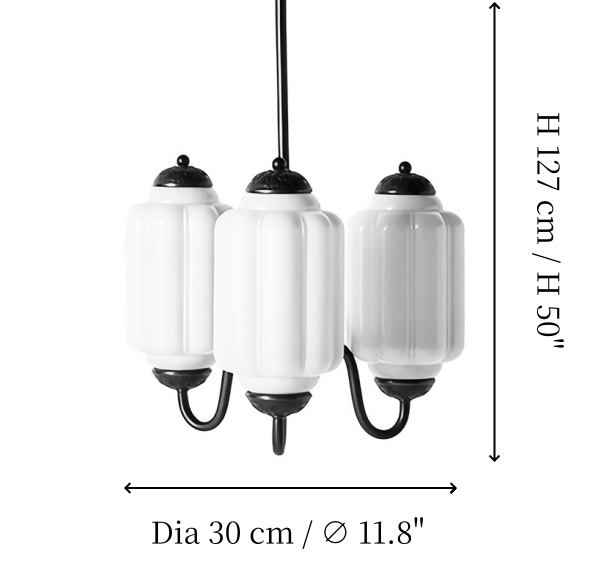 Eloise chandelier size diagram