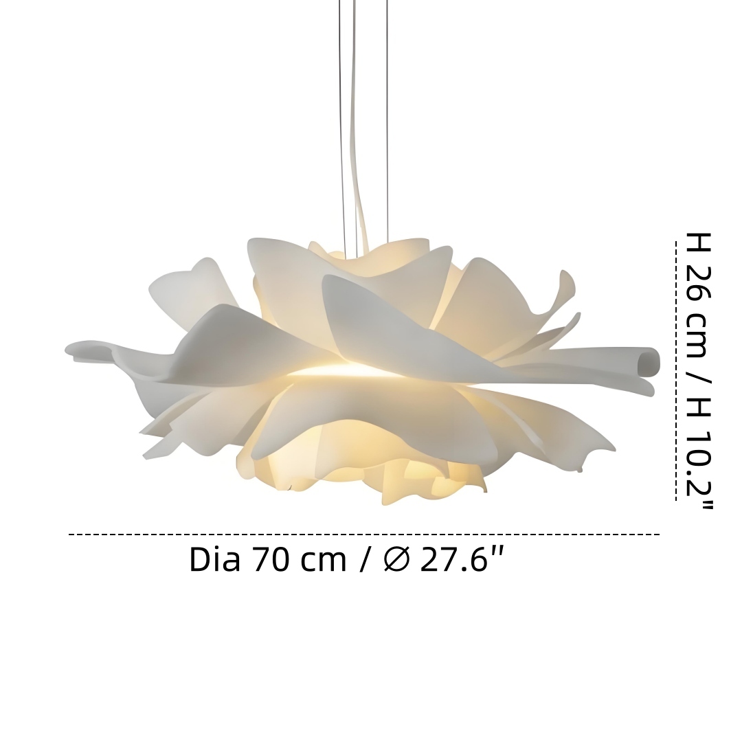 Ø 70 cm × H 26 cm lotus pendant dimensions