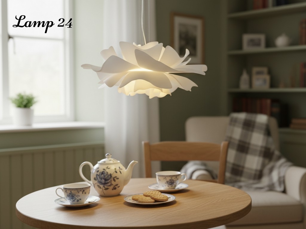 Real shot video poster for Nordic white lotus chandelier