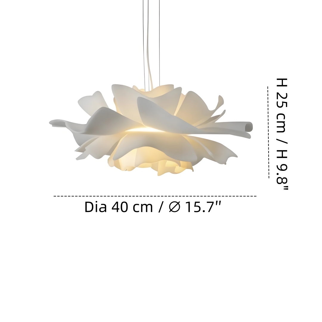 Ø 40 cm × H 25 cm lotus pendant dimensions