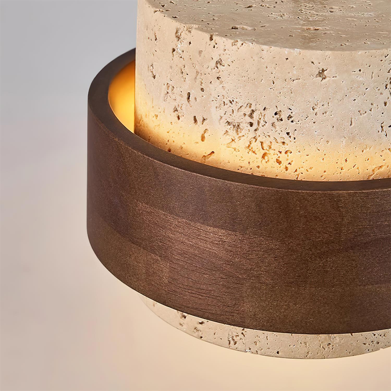 Warm illuminated pendant detail