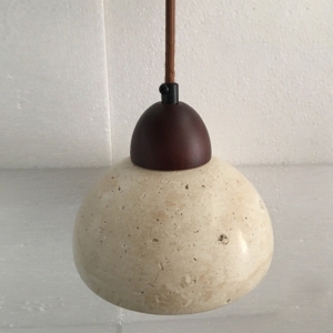 Travertine pendant light detail