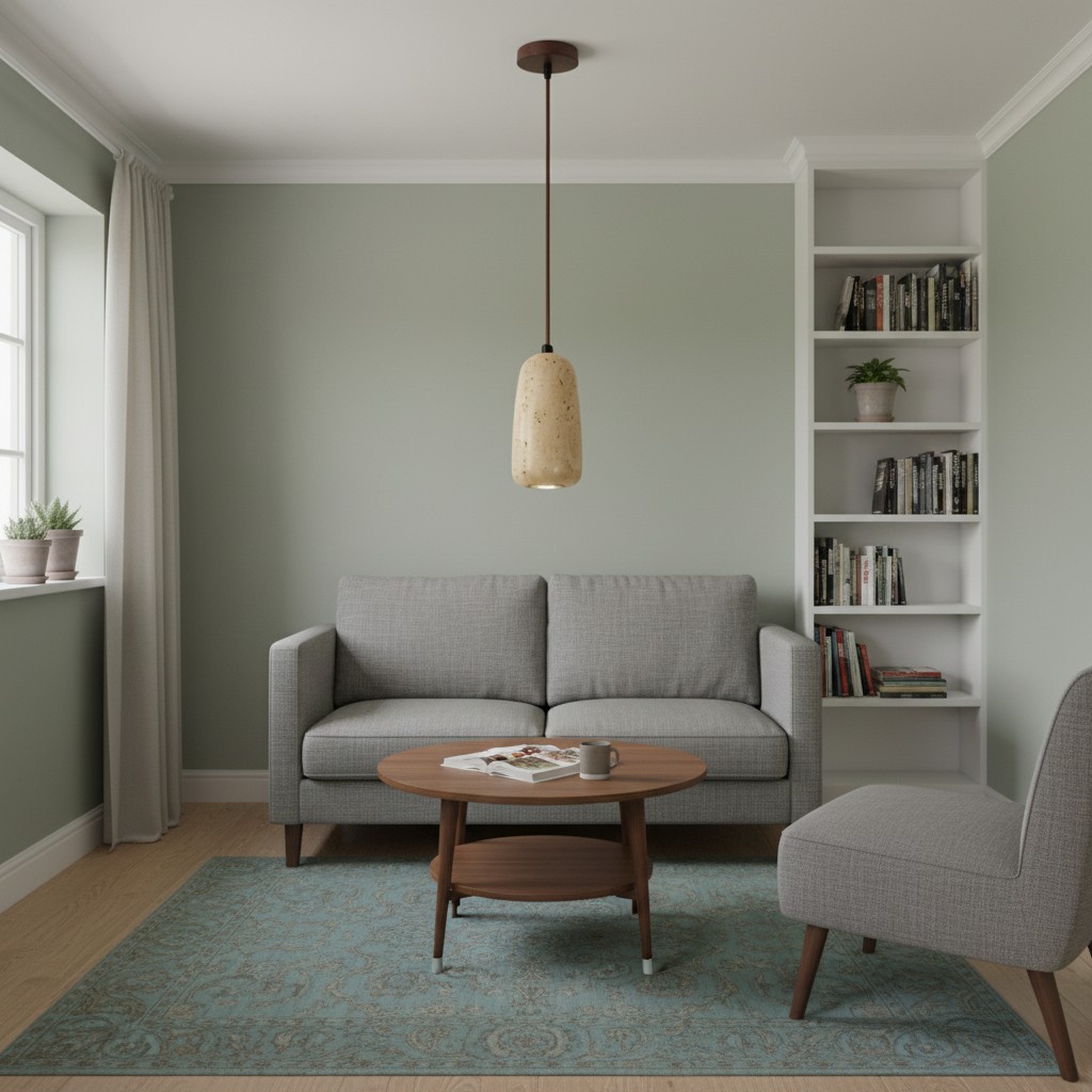 Pendant light in living room