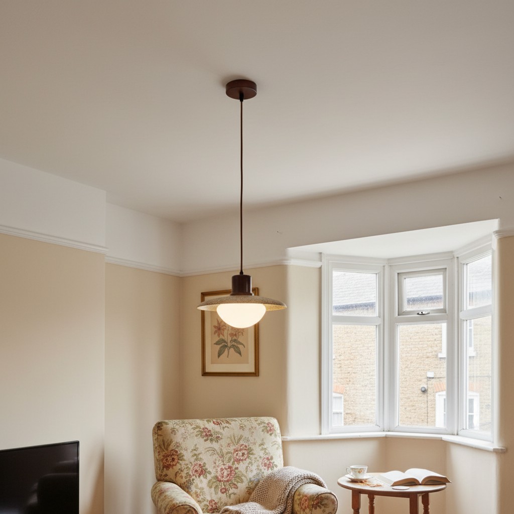 Pendant light near window seating
