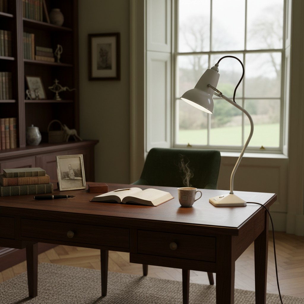 Mini table lamp in study