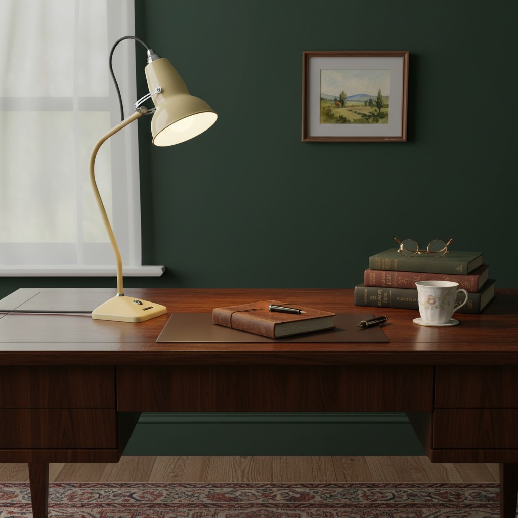 Mini table lamp on desk