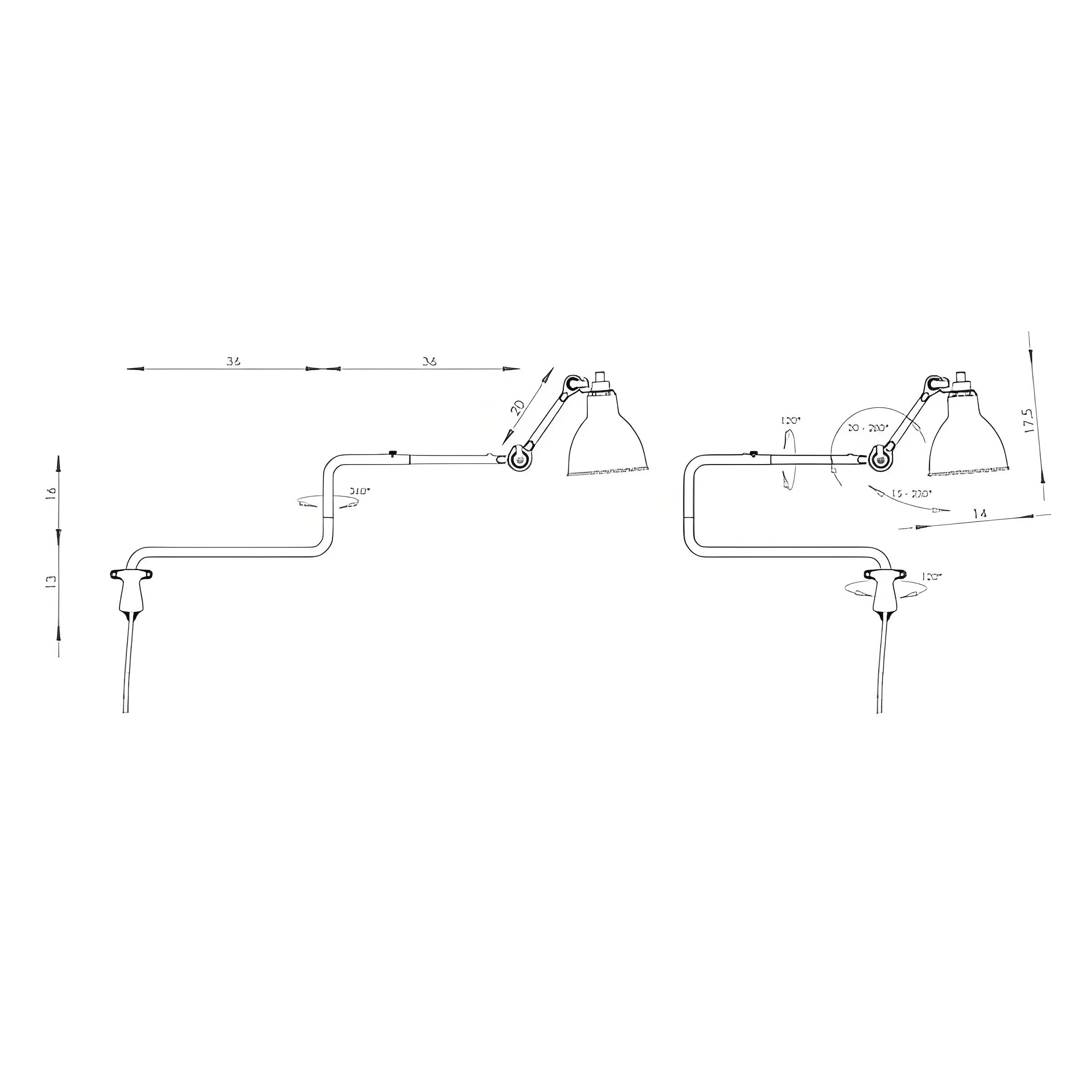Model F-36 size diagram