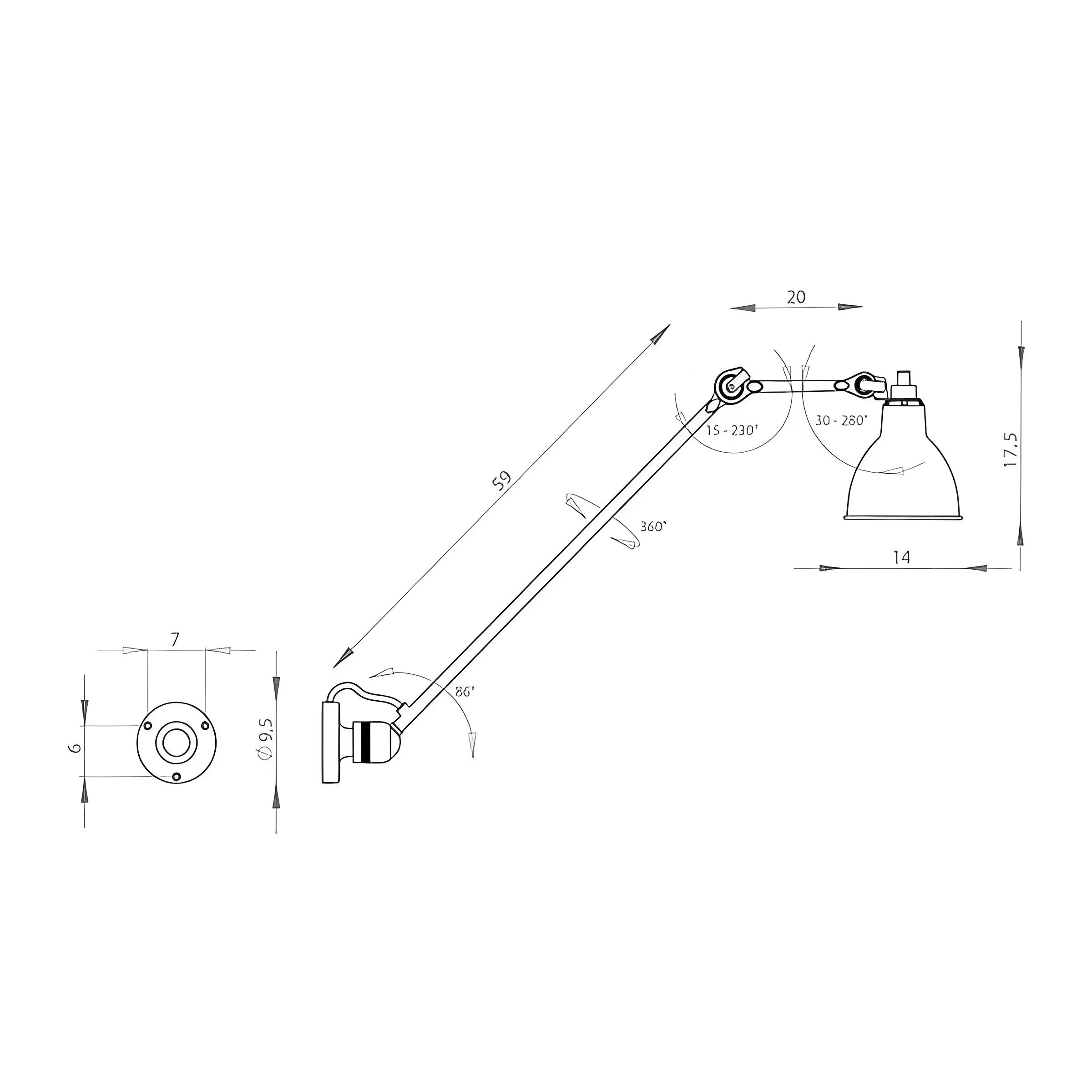 Model C-59 size diagram