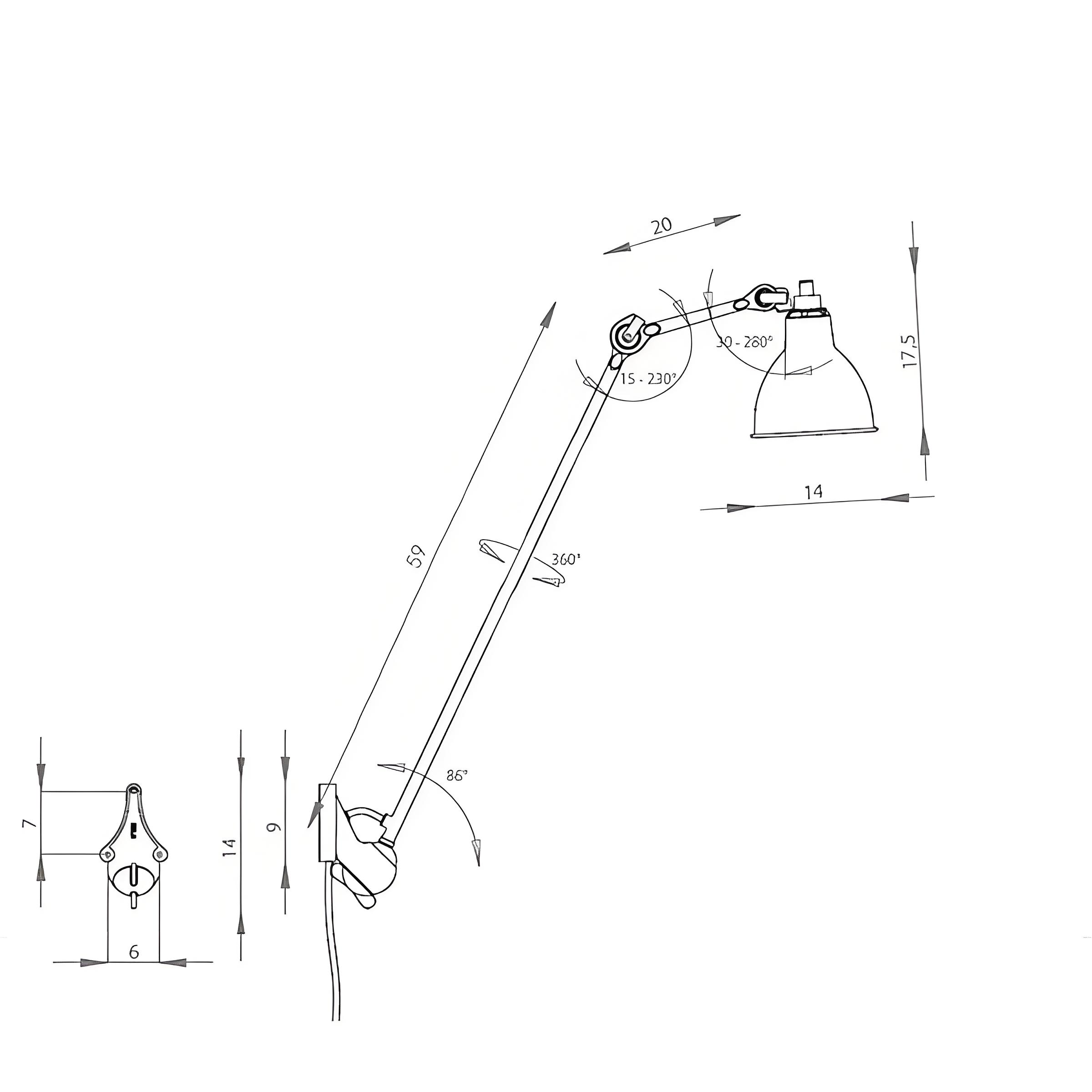 Model B-59 size diagram