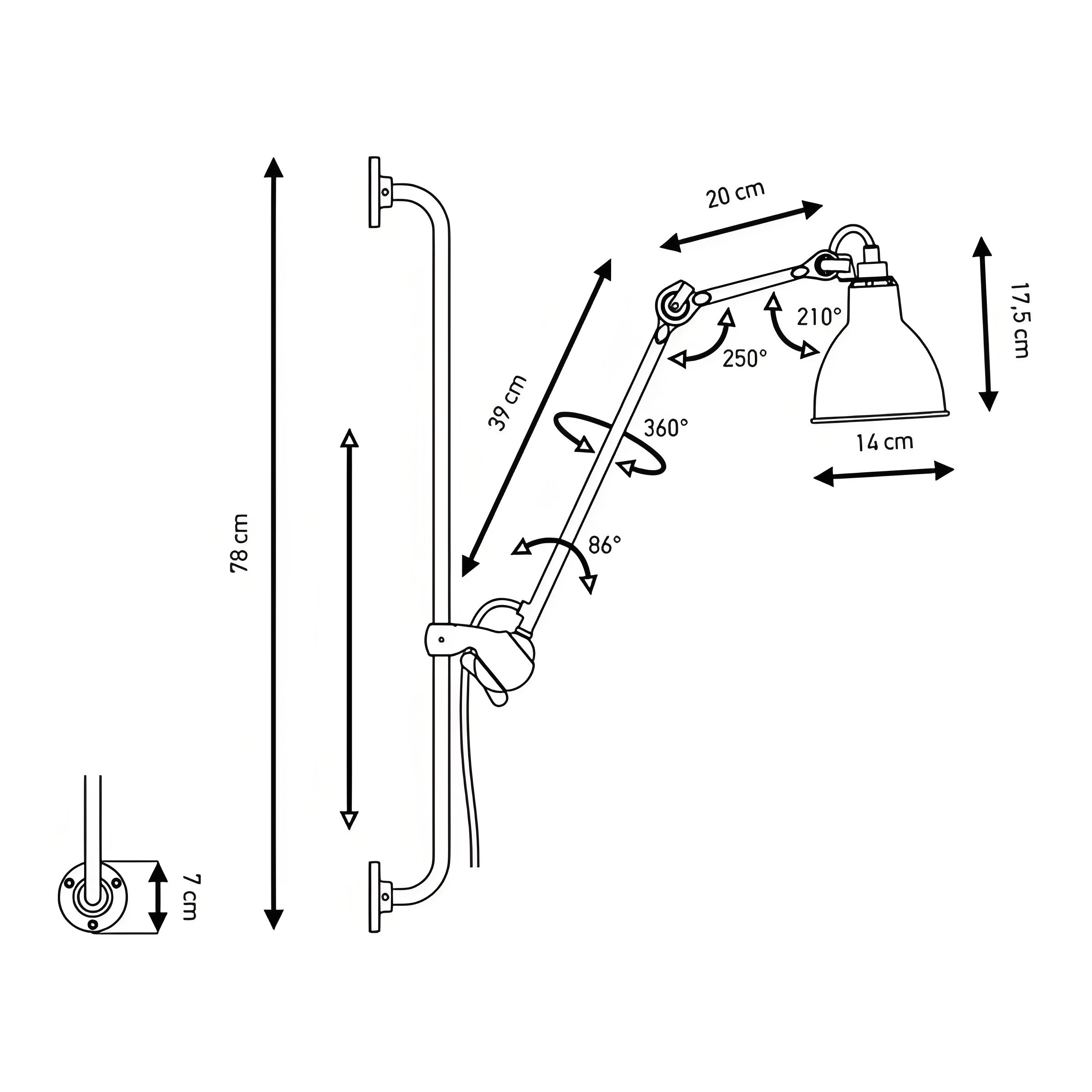 Model E-78 size diagram