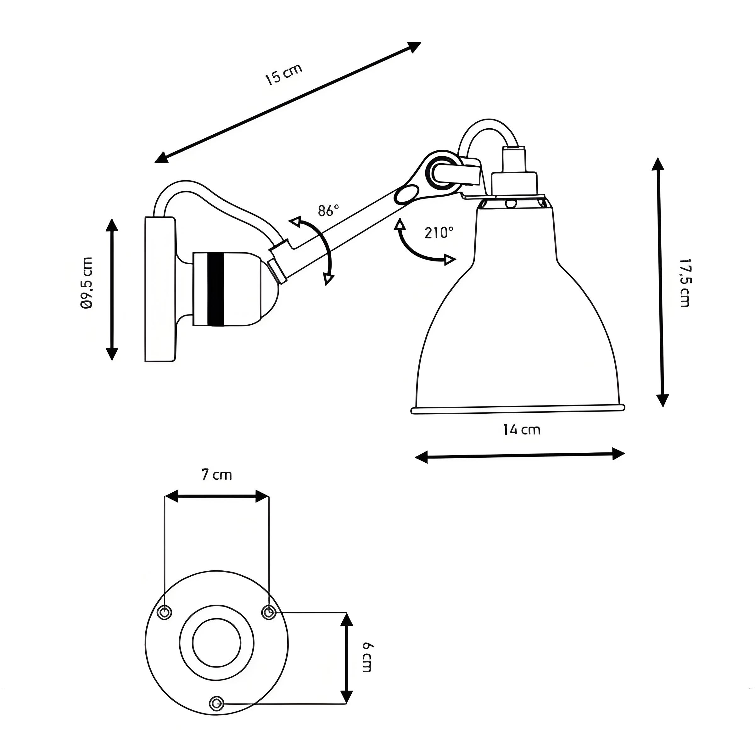 Model A-15 size diagram