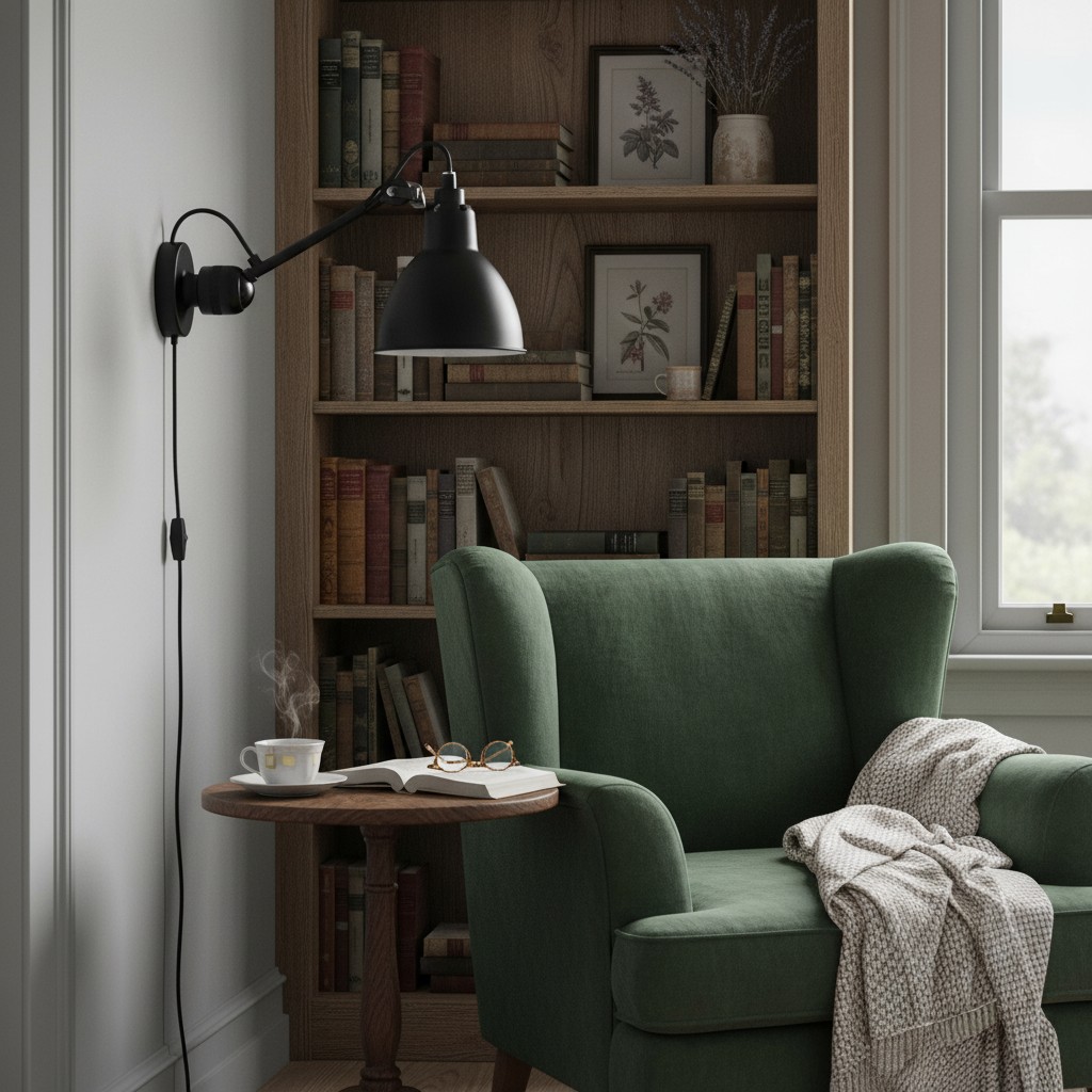 Reading chair wall lamp scene for Model A-C