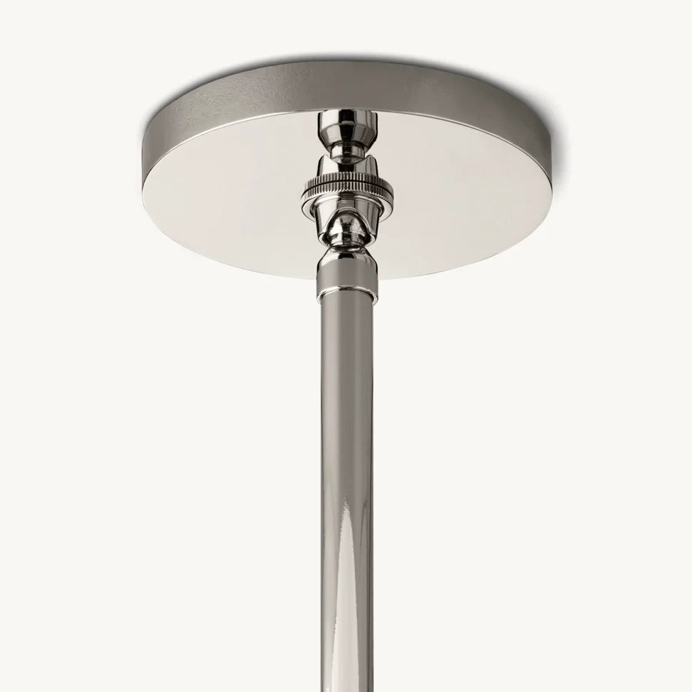 Canopy, rod and fittings crafted of steel