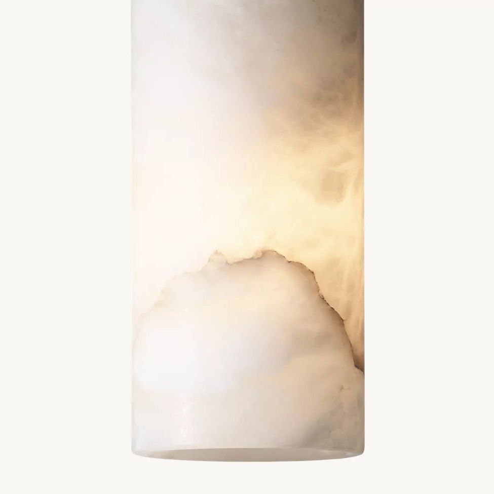 Natural alabaster stone with distinctive veins