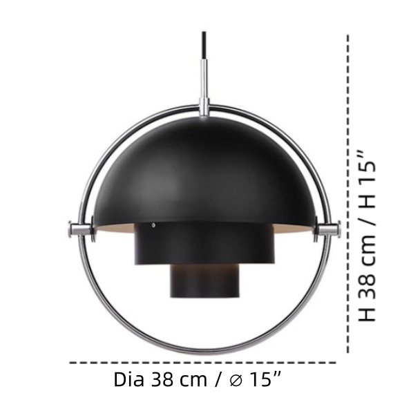 Pendant light size diagram