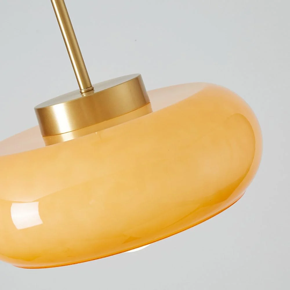 Orange milk glass shade detail