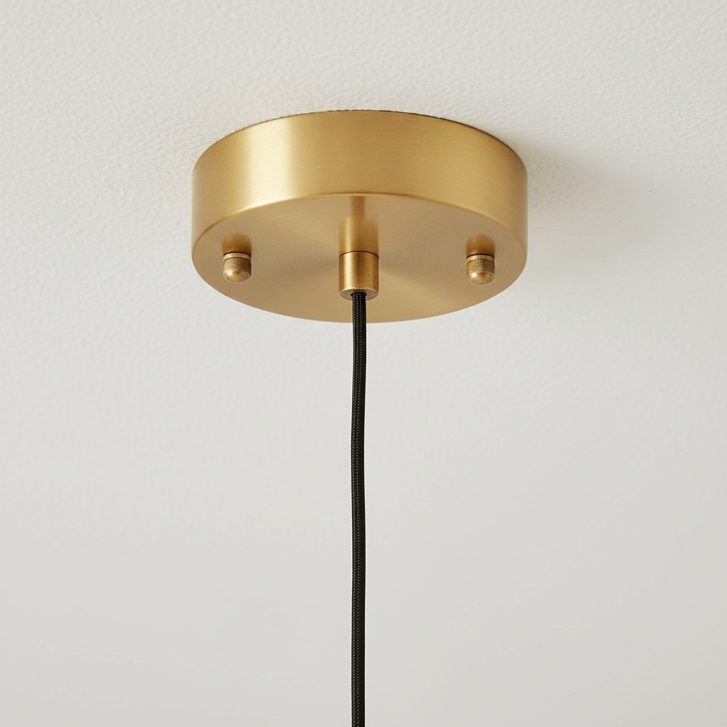 Brass ceiling canopy detail